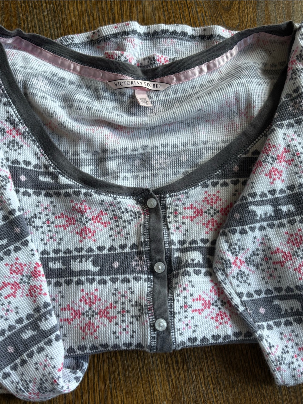Victoria's Secret Waffle Knit Pajama Set